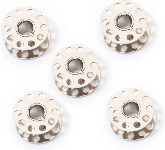 *** 20 x RVS Spoeltjes 21mm naaimachine Naaigaren (spoeltjes 2,1 x 1CM) - van Heble® ***