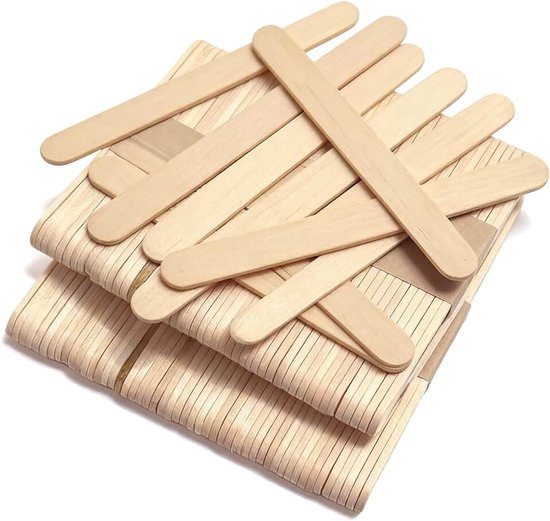 200 Pcs 15Cm Houten Waxing Sticks Wax Applicator Voor Lichaam Gezicht Benen Ontharing Hout Craft Tong Depressors Popsicle Sticks