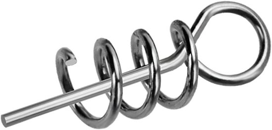200 Stuks 35mm Zachte Aas Haak met Veer Twist Lock voor Vissen, Perfect voor Wormen en Crankbaits van Merkloos