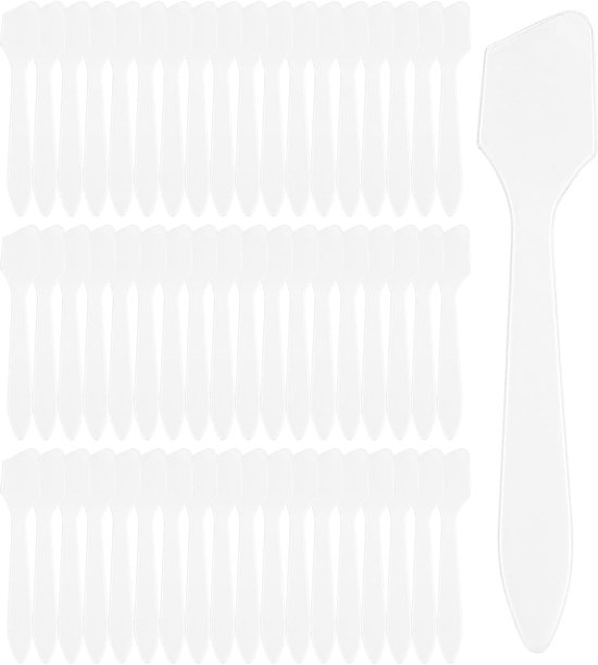 200 stuks crème-spatel, mini cosmetica-spatel, cosmetica masker spatel, kunststof monster applicator, kleine plastic crème-lepel voor gezichtsmasker spatel, groot pakket wegwerp lippenmasker