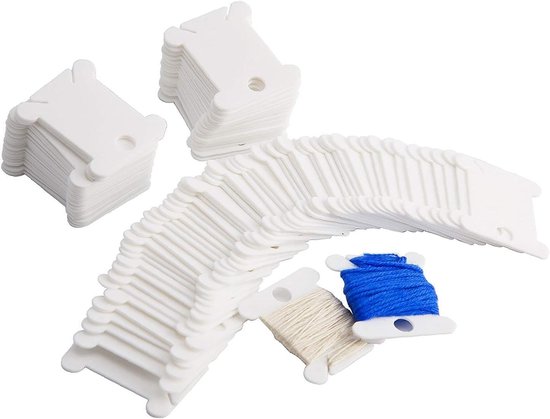 200 Stuks Plastic Floss Bobbins voor Borduren en Handwerken - Ideaal voor Katoen Draad en Naaiopslag
