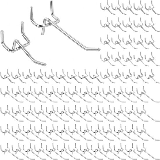 200pcs Hole Wall Hooks Pegboard Hooks 5cm and 10cm Length Tool Wall Hooks Round Holes Hole Wall Hooks Hole Plate Hooks - ShopVlot