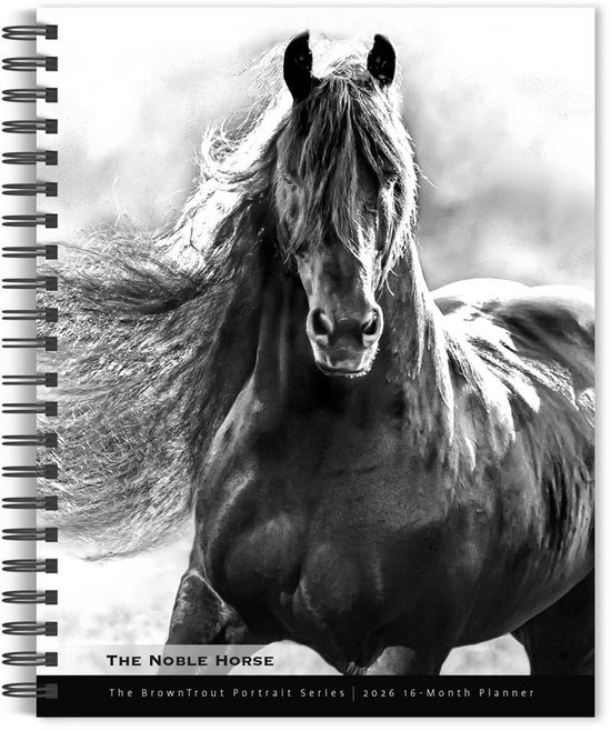 2026 Planner Kalenderboek | Paarden Thema | 6 x 7.75 inch | Draadje Binding | Elegante Weekplanner van Merkloos