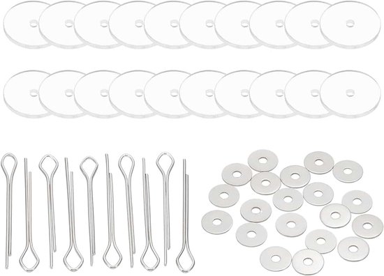 20mm Poppengewrichten, 10 Set Verwijderbare Splitpen Gewrichten Connector en Acryl Dienblad voor Beer Ledematen Maken Hoofdgewrichten DIY Ambachten Accessoires