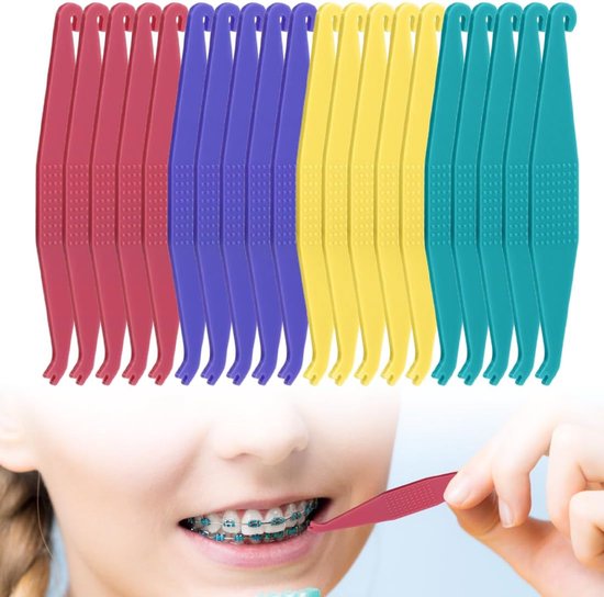 20pcs Disposable Plastic Tooth Brackets - Orthodontic Device Tool - Positioning Tool - Elastic Rope Hooks - Adjuster voor Orthodontie van Merkloos