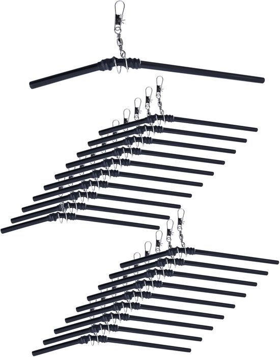 20x PVC Balance Joint voor Pêche - Spinning Snap, Zwarte Vissenaccessoires, 150mm, Duurzaam en Lichtgewicht