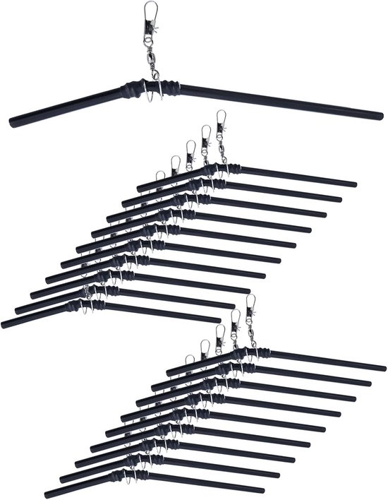 20x PVC Balance Joint voor Vissen - Spinning Snap, Accessoires voor Zeevisserij en Hengelsport, 150mm, Zwart
