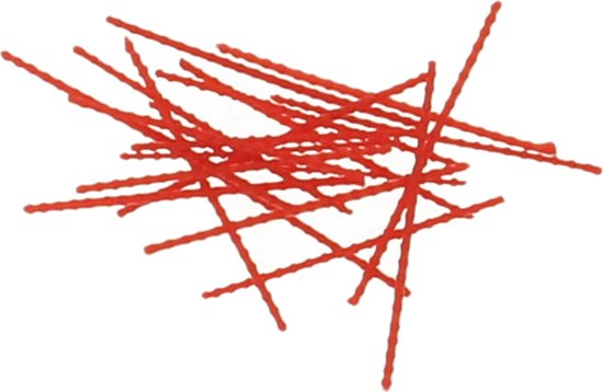 20x Streng boilie - stoppers - boiliestoppers - boilie - hair - rood van Merkloos