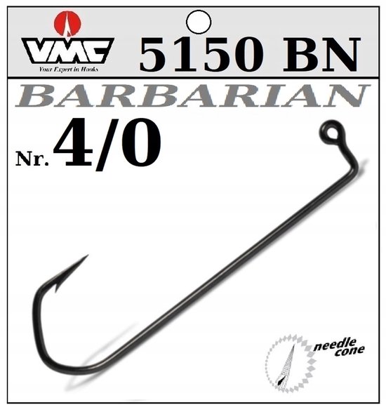 20x VMC 5150 Barbarian Jighaken 4/0 - Sterk & Scherpe Roofvis Haken van Merkloos