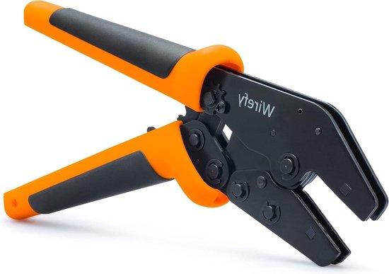 23cm Crimping Pliers - Quick Change Cutting Dies - Ratchet Pliers - Cable Lugs - 0.14-25 mm² van Merkloos