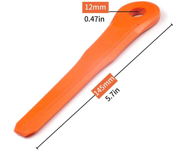 24 stuks kunststofmessen voor Stihl Polycut 6-2, 6-3, 7-3, 28-2, 48-2, vervangende messen 40020071000