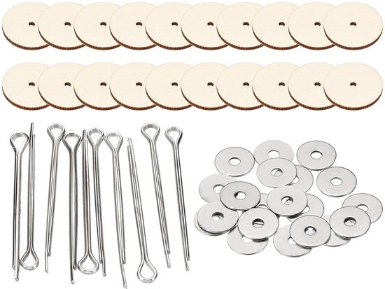 24mm poppengewrichtjes, set van 10 verwijderbare klikspeldjes, aansluiting en vezelplaatbakje voor het maken van beerledematen, hoofdgewrichten, DIY-knutselaccessoires