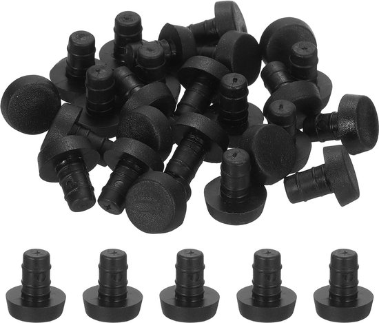 25 Stuks Glazen Tafelstoppers met Stang Zwart
