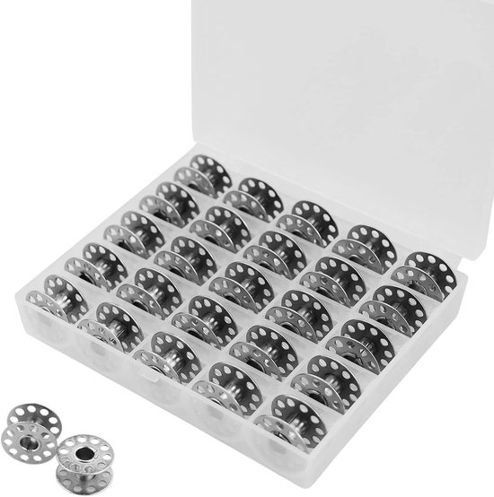 25 stuks spoelen naaimachine, spoelcapsule naaitoebehoren metaal onderdraadspoel naaimachine spoelen spoelbak voor ambachtelijke naaimachines