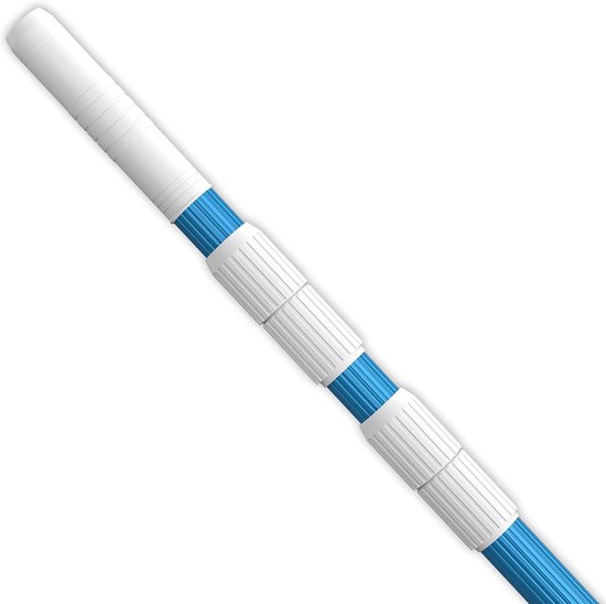 270 cm Zwembad Pool Telescopische Aluminium Staaf voor Skimmer Netten Vacuüm hoofden met slangen harken borstels | verstelbare lengte | 1,1 mm Commerciële Dikke Pole | Geribbelde afwerking blauw