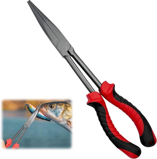 28 cm lange hengeltang met handlus - haakopener voor roofvissen - visaccessoires - gebogen van MacGyver