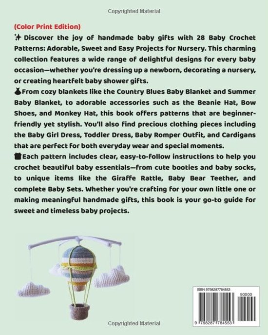 28 Haakpatronen voor Baby: Schattige en Eenvoudige Projecten voor de Kinderkamer van Merkloos