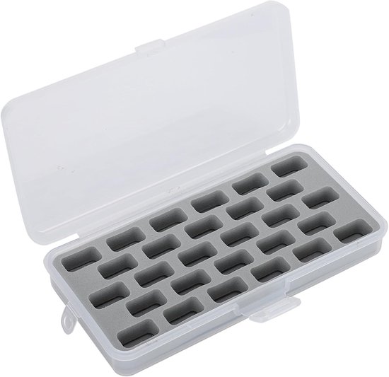 28 Slots Duidelijke Plastic Spoel Organizer, Ideale Opbergdoos voor Garens en Naaigerei, Perfect voor Creatieve Ruimtes en Naaimachines