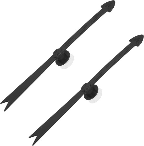 2Pc Big Arrow Spinner - Black Detachable Plastic Arrow Spinner met Suction Cup - Sterke Suction voor Spel - Bordspel - Thuisfeest van Merkloos