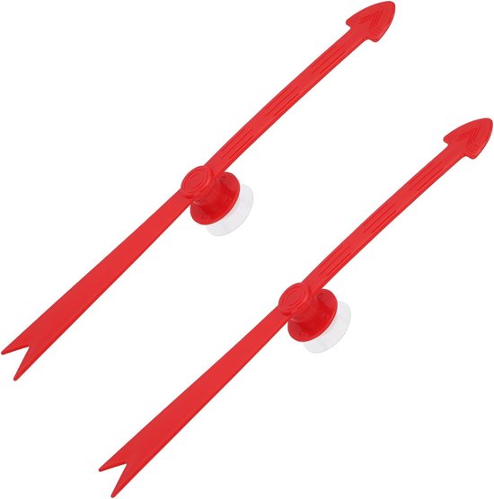 2Pc Large Arrow Spinner - Rode Afneembare Plastic Pijl Spinner voor Spellen met Zuignap - Sterke Hechting voor Boeiende Bordspellen en Feestbijeenkomsten van Gejoy