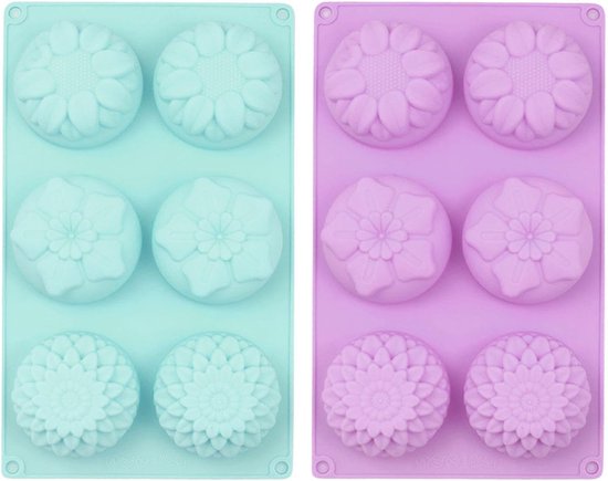 2Pcs Bloemvormen, Siliconenvormen, Diy Bakhulpmiddelen, Kan Chocolade, Desserts, Zeep, Aromatherapie Maken