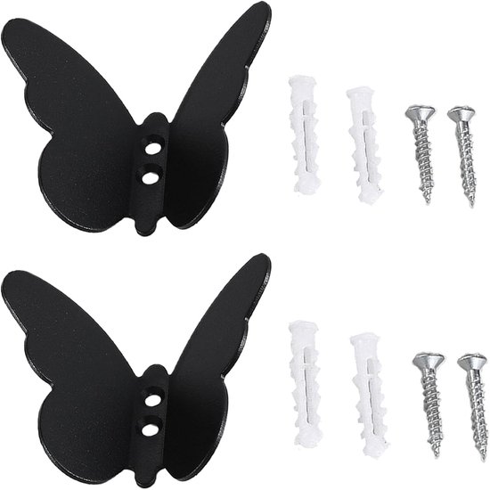 2pcs Butterfly Hook Single Hook, Creative Butterfly Hook, Butterfly Wall Hooks, Butterfly Storage Hook, Suitable For - ShopVlot
