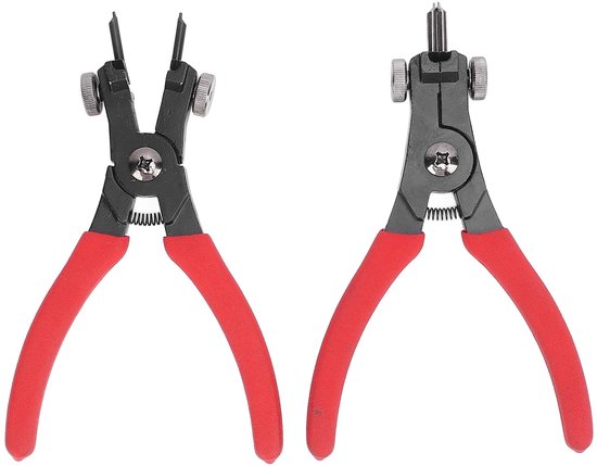 2pcs Snap Ring Pliers Set Adjustable Internal External Pcs Set, Circlip Pliers, Heavy Duty with Straight Curved Hook and Pick, Removal Tool Storage Case Gloves for Remover van Merkloos