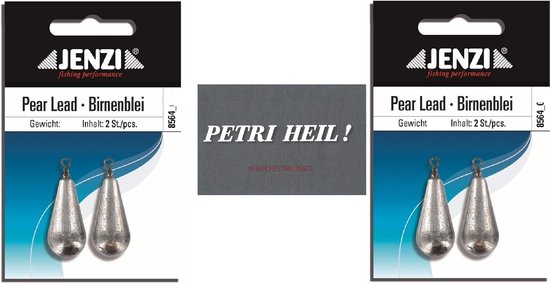 2x Set Peerlood 60g met Swivel/Oogje - Vislood Set