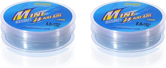 2x Sterke Transparante Nylon Vislijn - 200 Meter Visdraad Set