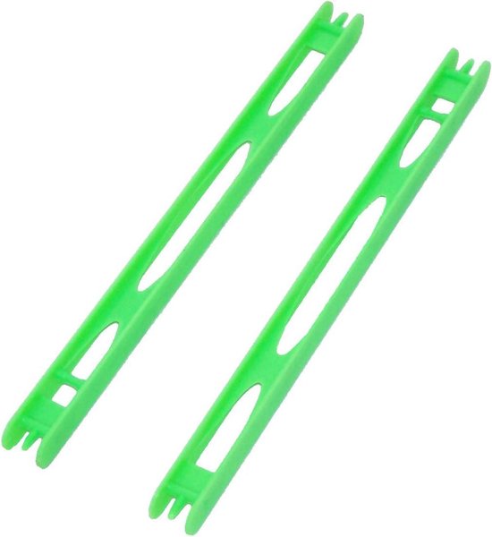 2x Tuigen - winder - plank - rekje - dobber 20cm - groen - vissen van Merkloos
