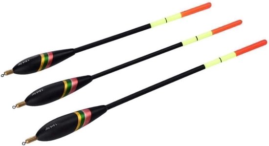 3-delige Houten Vissersdobber Set met 1.5+6g, 1.5+5g en 1.5+4g - Ideaal voor Recreatief Vissen en Tackle Accessoires