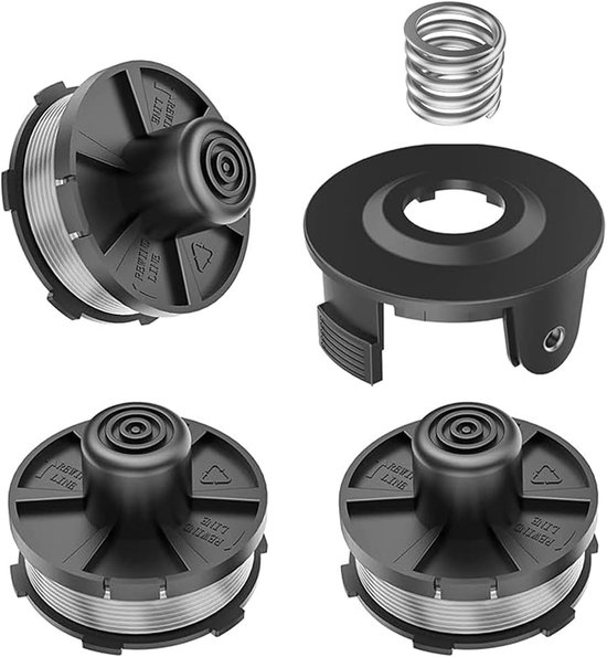3-delige reserve spoelspoel voor Makita Accusense 18V DUR181Z/DUR181RF/DUR181, voor Makita Accusense 196146-9, spoelkap 195858-1 (3 spoelen + 1 spoelkap + 1 veer)