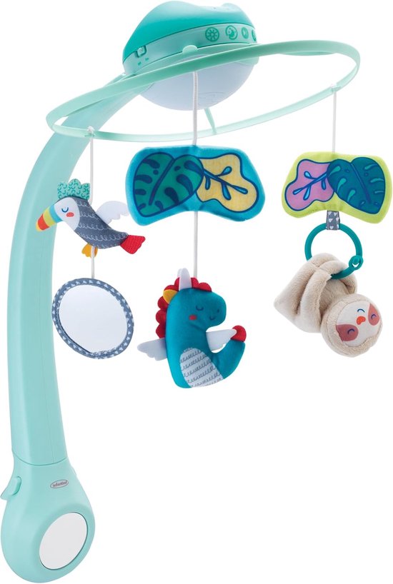 - 3 in 1 Dream Buddies - Muziekmobiel en Projector- Omvormbare Mobiel - Nachtlampje voor Kinderen en Baby's - Wekmodus die Daglicht Simuleert - 6 Melodietjes en 4 Natuurgeluiden
