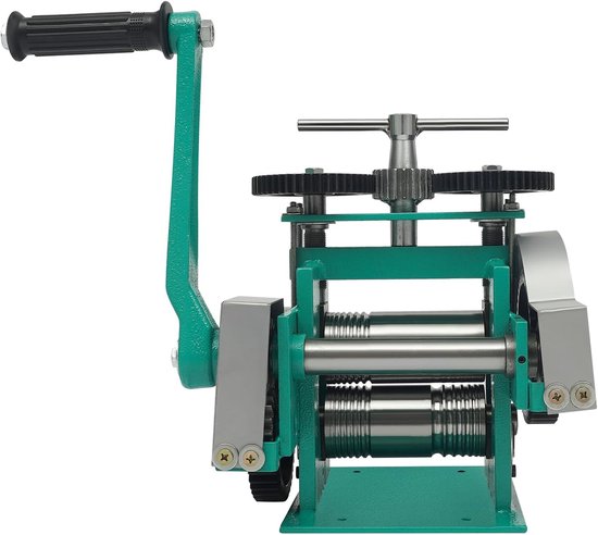 3-in-1 sieradenwalswerk, handwalswerk voor goud en zilver, precisiemachine voor het walsen van platen, vierkant (1,5-6 mm) - en halfronde draden (2-8 mm), goudsmedergereedschap voor
