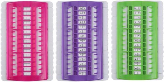 3 Kleuren 30 Positie Kruissteek Naalden Houder Borduurgaren, 3 Kleuren Kruissteek Naalden Houder Plastic Draad Organisatoren Borduurgaren Draad Organisator Naaihulpmiddelen Voor Draad Naaien(Paars)
