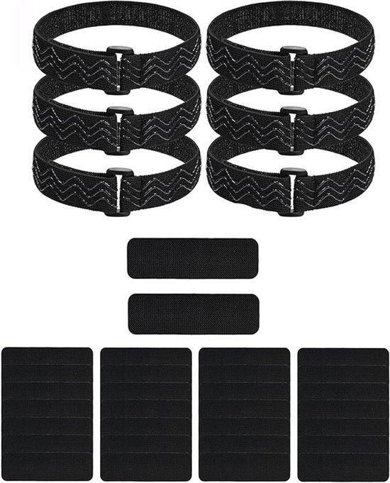 3 paar lange laarzen riemen met antislip stickers - 30 stuks van Merkloos