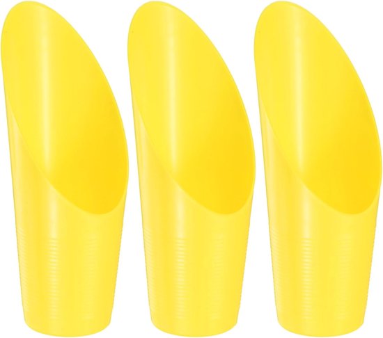 3-pack bonsai grondschepjes, plastic tuingrond scheppen emmer schop potschoppen voor verplanting/bloemen planten/planten succulent, kleurrijk klein tuingereedschap [geel]