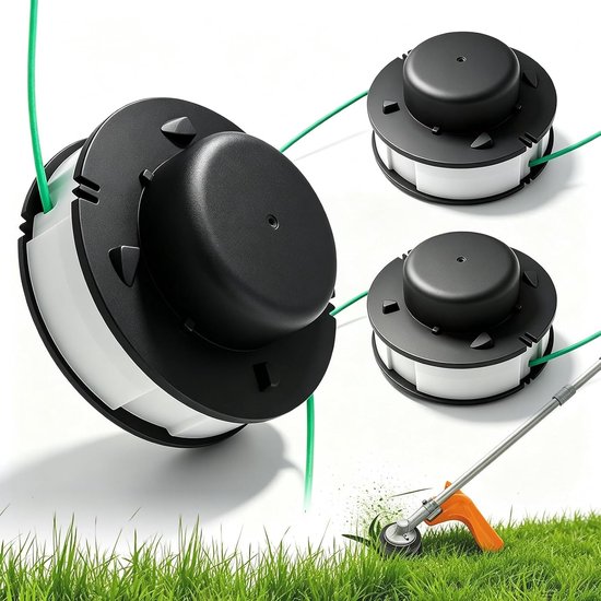 3-Pack Vervangende Draadspoelen voor Grastrimmers, Geschikt voor Diverse Modellen, Ideaal voor Tuinonderhoud en Grasonderhoud