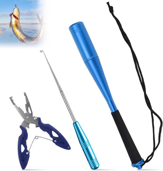 3-Piece Fishing Accessories Set with Hook Remover, Fishing Pliers and Fishing Hammer, Aluminium Alloy, Sea Fishing - ShopVlot