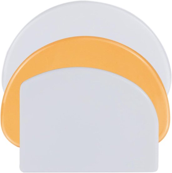 3 stuks deegschraper, deegkaart, deegsnijder, deegspatel, BPA-vrij, PE-kunststof, flexibele taartschraper, scherpe randen, siliconen, antislip deegkaart, siliconen