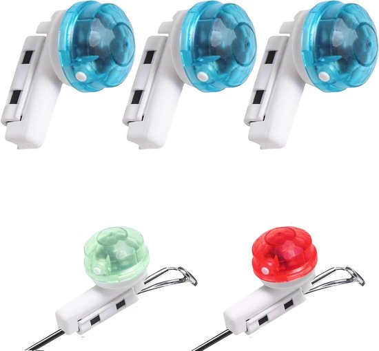 3 Stuks LED Visalarm met Geluidsmelding, Gravity Sensor en Clip-on Bevestiging voor Nacht- en Zeevisserij van Merkloos