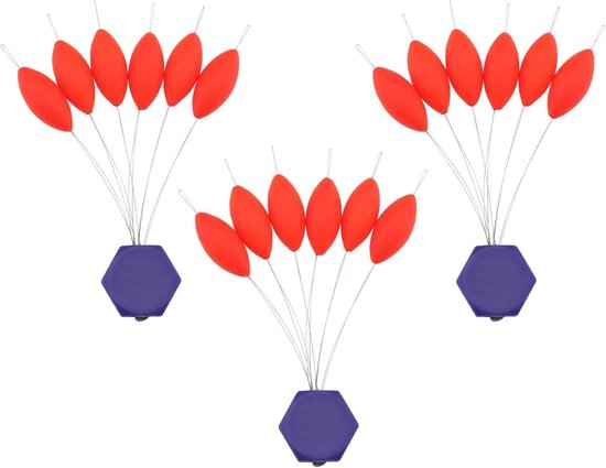 3 Stuks Olijfvormige Schuim Drijver - Teardrop Indicator Float voor Vliegvissen en Accessoires