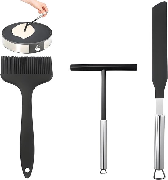 3 stuks pannenkoekenverdeler, pannenkoekenverdeler, pannenkoekenverdeler, T-vormige deegverdeler voor thuis, keuken, bakken, koken, bakgereedschap, accessoires