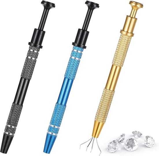 3 stuks pincetten voor sieraden voor het verzamelen van sieraden Rebbi met tang voor diamantklauwen voor kleine voorwerpen en elektronische componenten