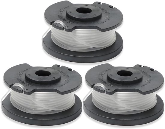 3 stuks reservespoel nylon draad, vervanging voor grasmaaier, spoel, compatibel met Einhell Ge-CT 18/28 Li en Ge -CT 18/28 Li TC, lengte 5 m Ø 1,6 mm, reservespoelen