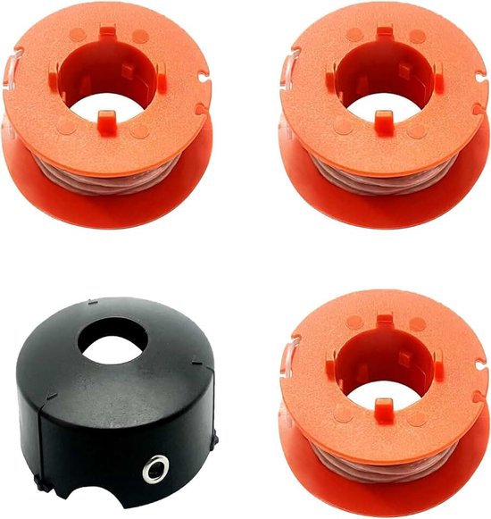 3 stuks reservespoel voor grastrimmer Bosch ART 23, 26, 30 combitrim 23, 26 Easytrim, voor Bosch enkele draadspoel F016800175, voor Bosch spoelafdekking F016L71088 (3 spoelen + 1 afdekking)