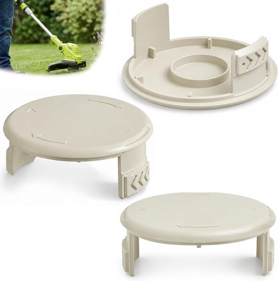 3 stuks spoelafdekking voor grastrimmer, compatibel met accu-modellen, ABS materiaal, reserveonderdelen voor tuinonderhoud, duurzame grastrimmeraccessoires