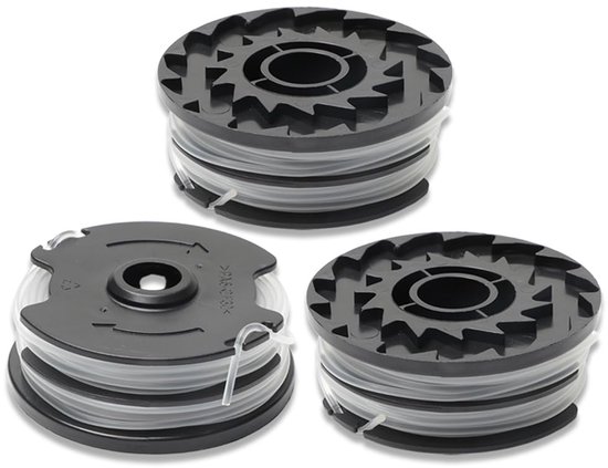 3 Stuks Vervangspoelen voor Grastrimmerdraad, Ø 1,65mm, 8,2m Lengte