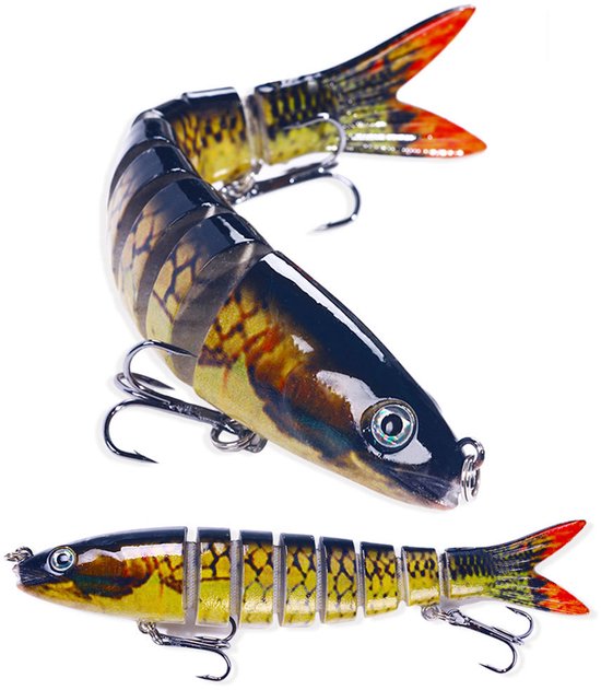 3 stuks Vislokmiddelen Crankbaits, Segmentbaits, All Water Layers Series, Suspended/Slowing/Sinking Floating/Sinking, Crankbaits voor het vissen op baars, Levensechte vislokset voor zoetwater, zoutwater