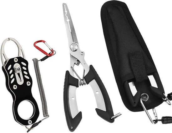 3 stuks vistang & visgrijper set, visschaar haakverwijderaar vishantering multi gereedschap voor lijnsnijden en splitringen, roestvrij staal van Pwsap